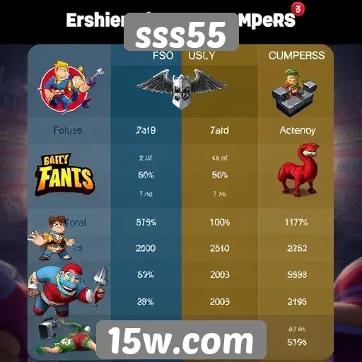 Comparativo entre jogos populares no sss55
