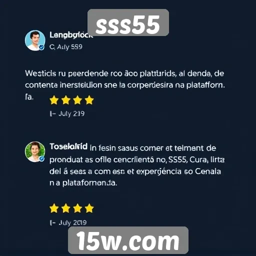 Feedback de usuários sobre o atendimento ao cliente no sss55